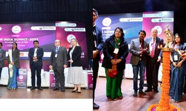 Adesh Gupta honored at the largest MHM summit organized by Gramalaya at NDMC Convention Centre, New Delhi.