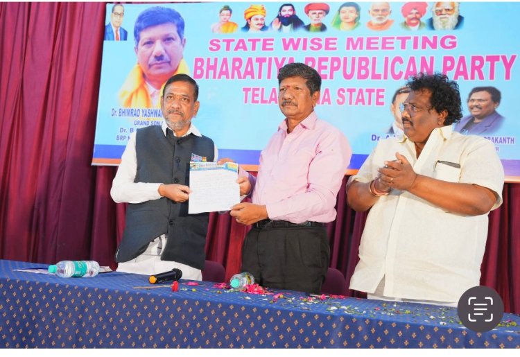 Dr A V Swamy appointed as President of Telangana State - Bharatiya Republican Party (BRP)