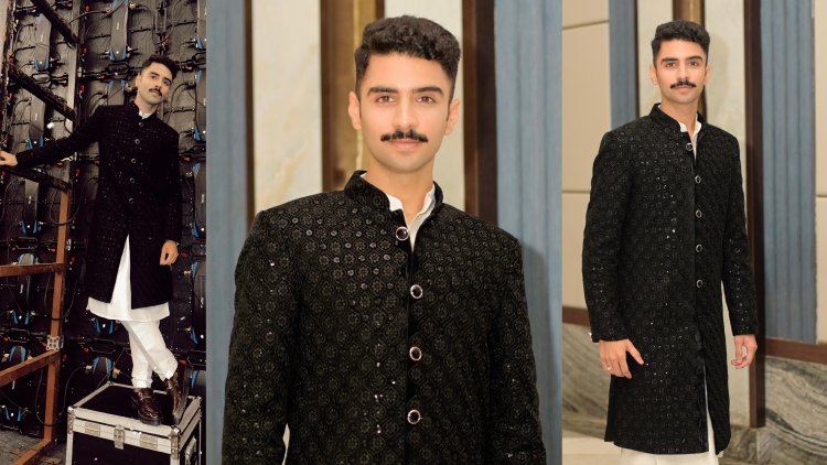 Ishaan Bhalla Turns Muse for Designer Kingshuk Bhaduri Couture Show 2025.