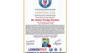 Ketan Pendse Receives London Book of World Records Certificate of Appreciation for International Feature Film 11:17 PM