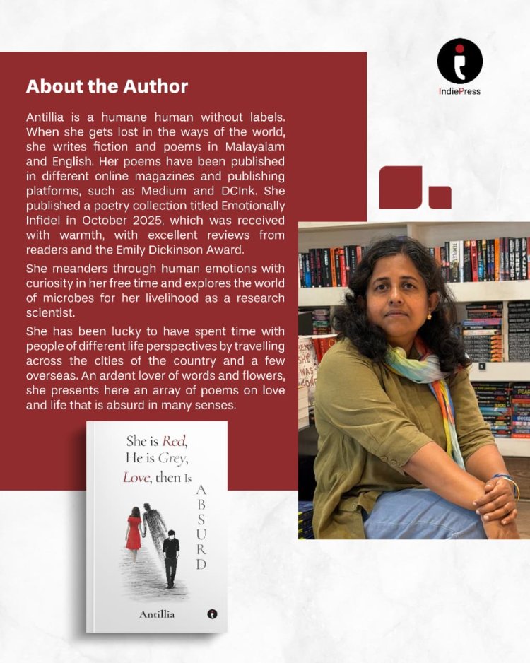 Author Antillia on Poetry, Love, and Human Emotions: Exploring the World of She Is Red, He Is Grey, Love, then, Is Absurd